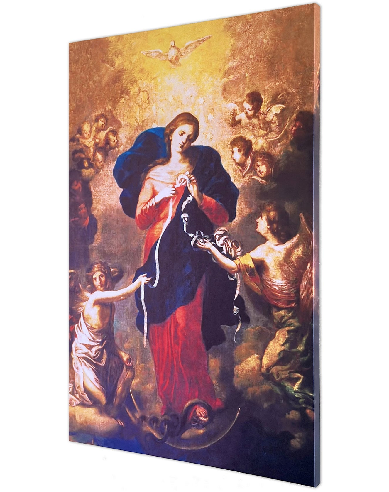 Our Lady Undoer of Knots Painting on Stretched Canvas - Small